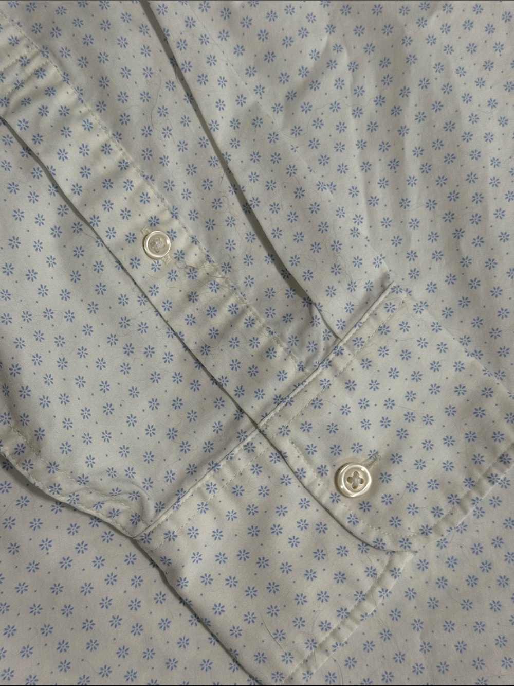 J. Crew White Button-Down Shirt with Subtle Microprint - Picture 4 of 6